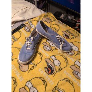 Keds Women's Light Blue Canvas Casual Lace Up Sneaker Shoe Size 7.5